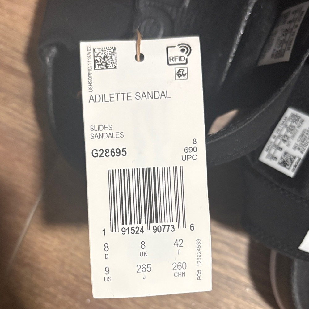 Adidas Adilette Sandal, woman’s 9 NWT - Picture 2 of 3